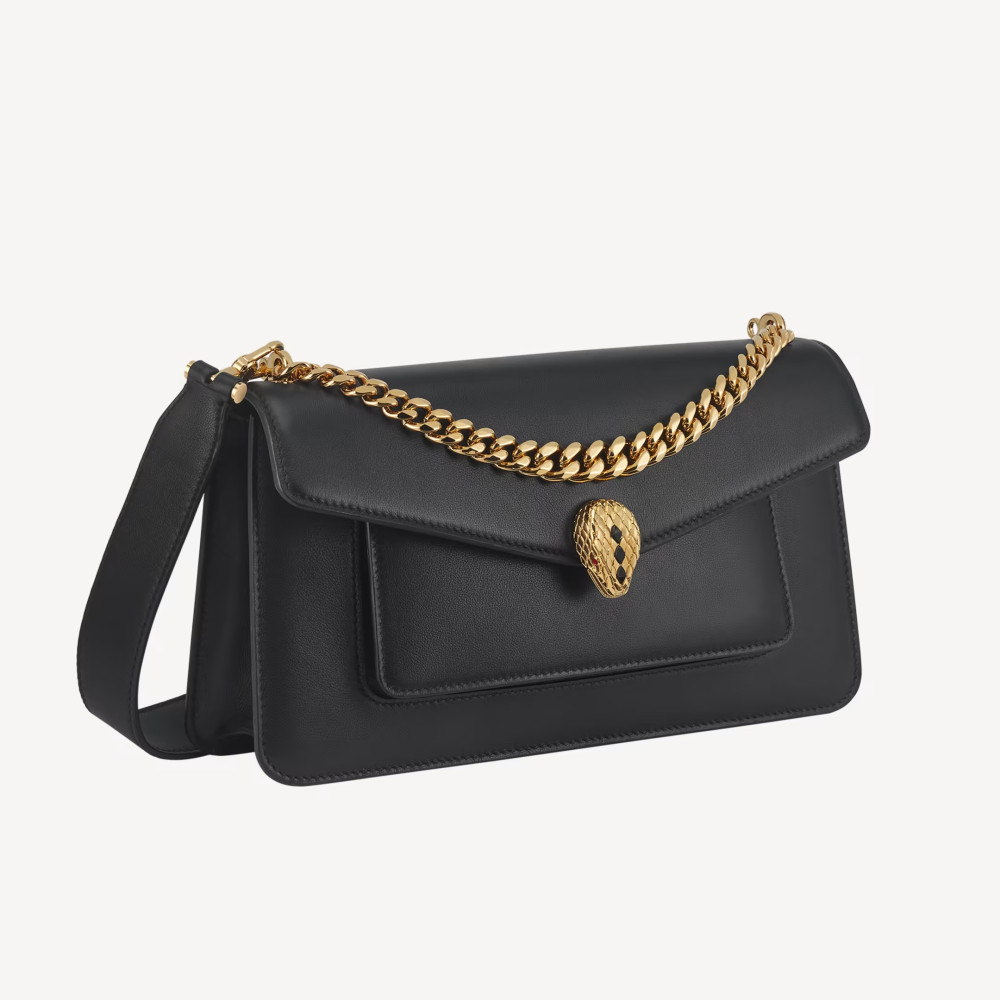 SERPENTI EAST-WEST MAXI CHAIN SHOULDER BAG SERPENTI EAST-WEST MAXI CHAIN SHOULDER BAG