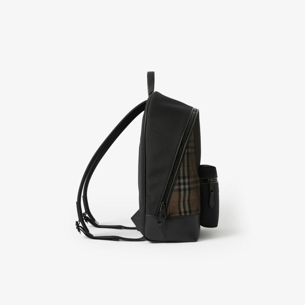 Check and Mesh Backpack