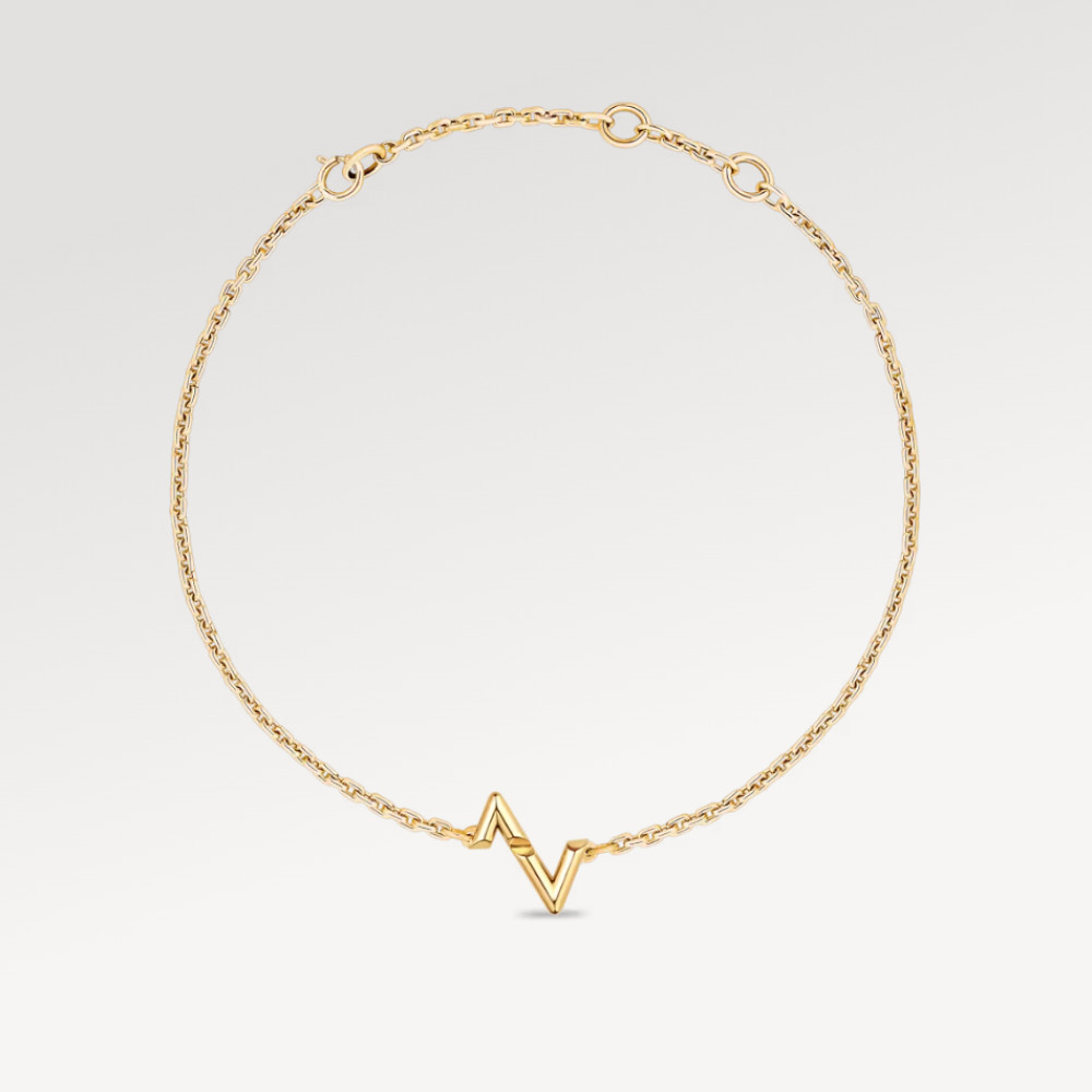LV Volt Upside Down Chain Bracelet, Yellow Gold LV Volt Upside Down Chain Bracelet, Yellow Gold