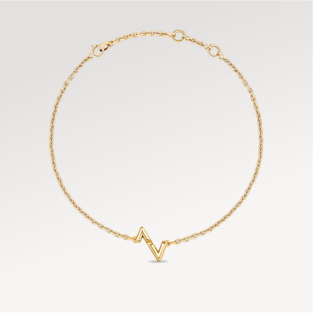 LV Volt Upside Down Chain Bracelet, Yellow Gold