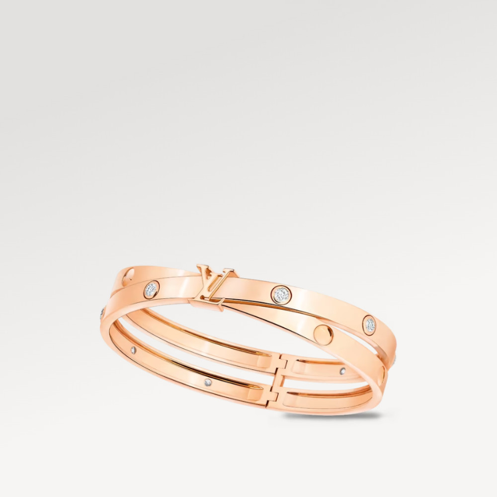 Empreinte Bangle, Pink Gold And Diamonds