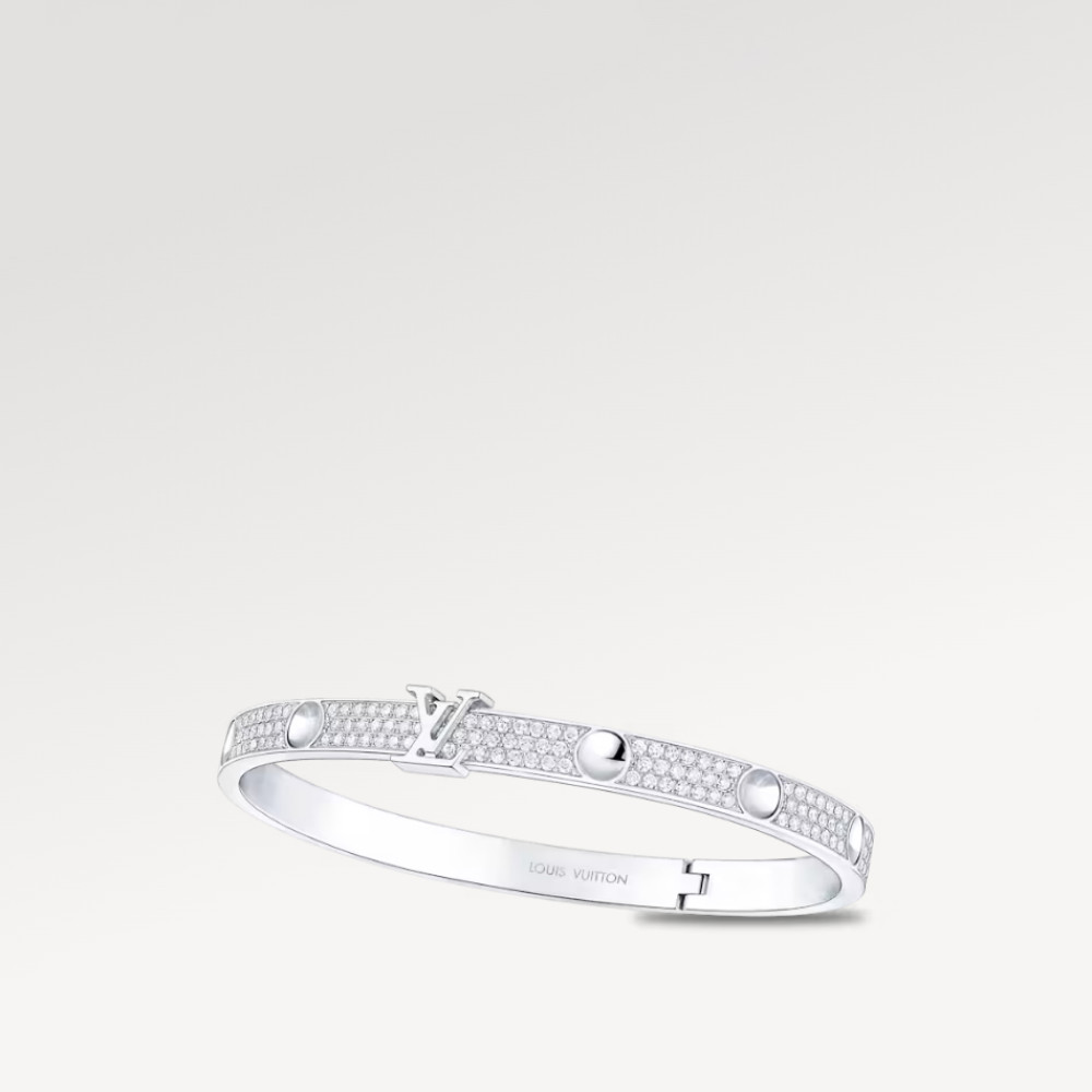 Empreinte Bangle, White Gold and Diamonds