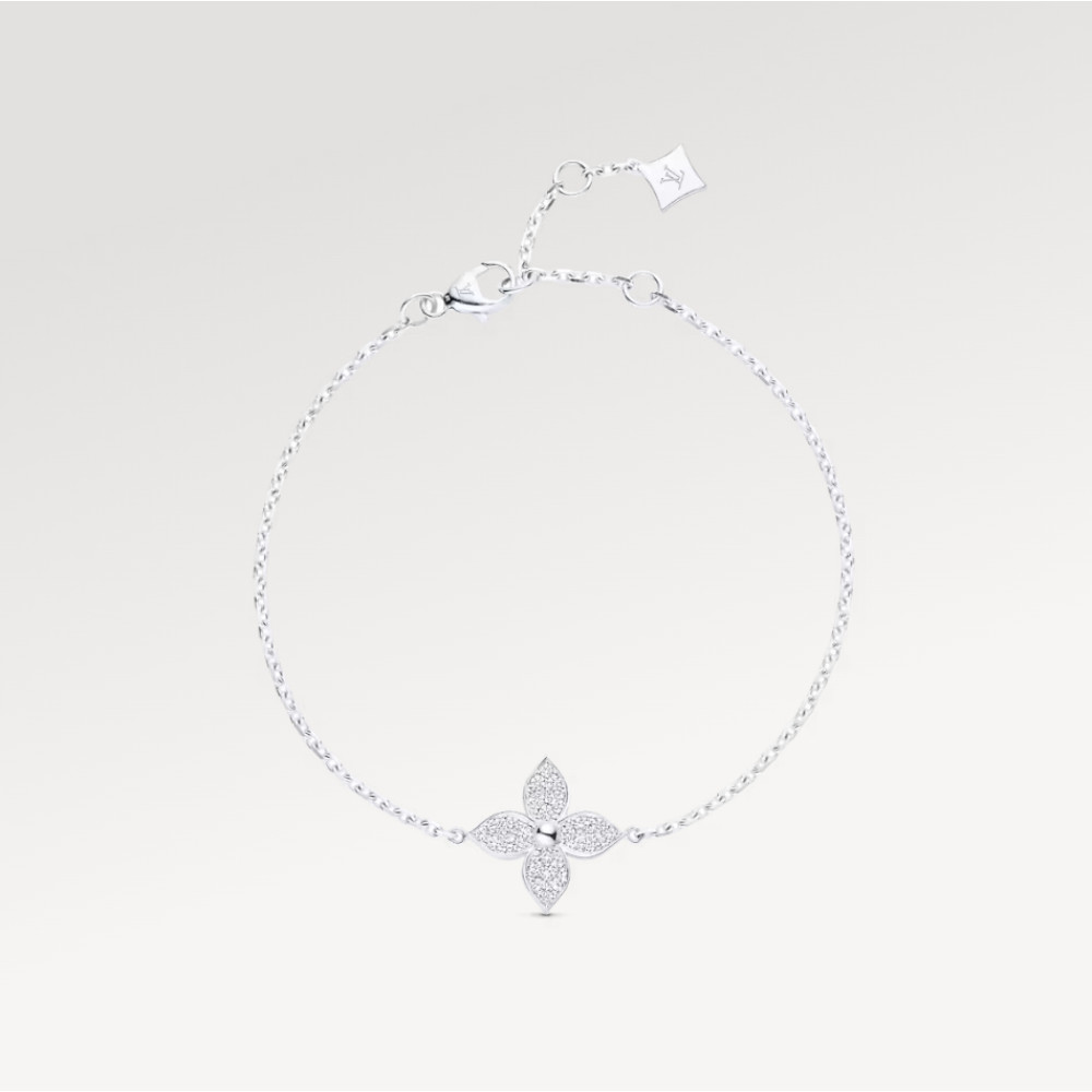 Idylle Blossom Bracelet, White Gold, Diamonds