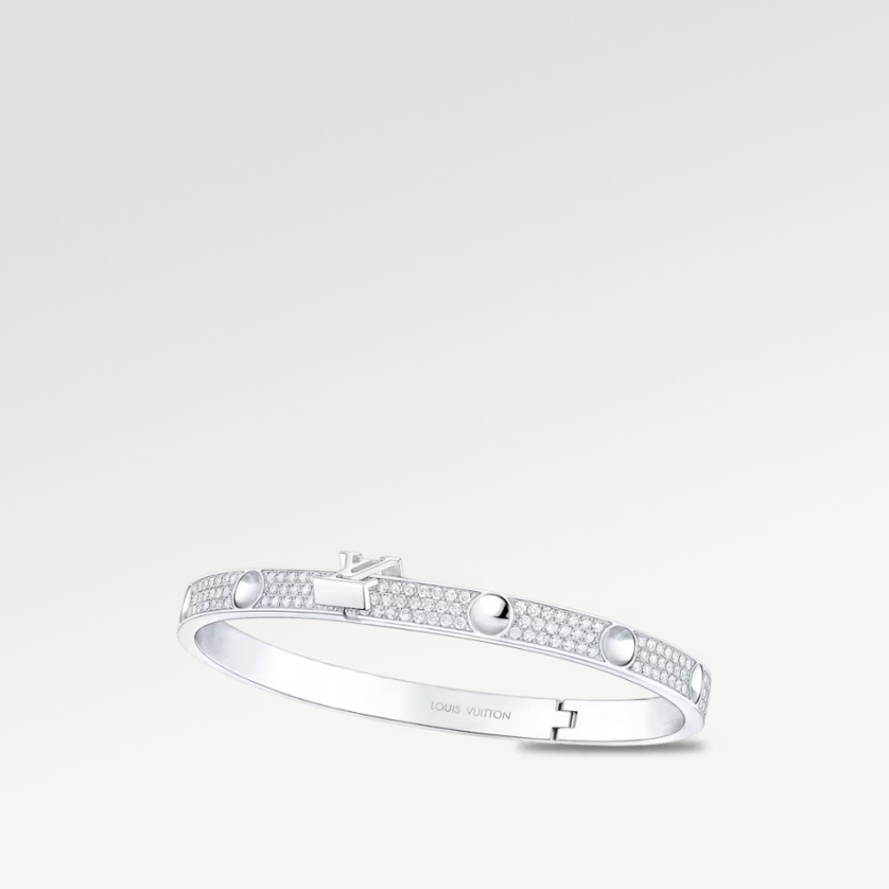 Empreinte Bangle, White Gold and Diamonds
