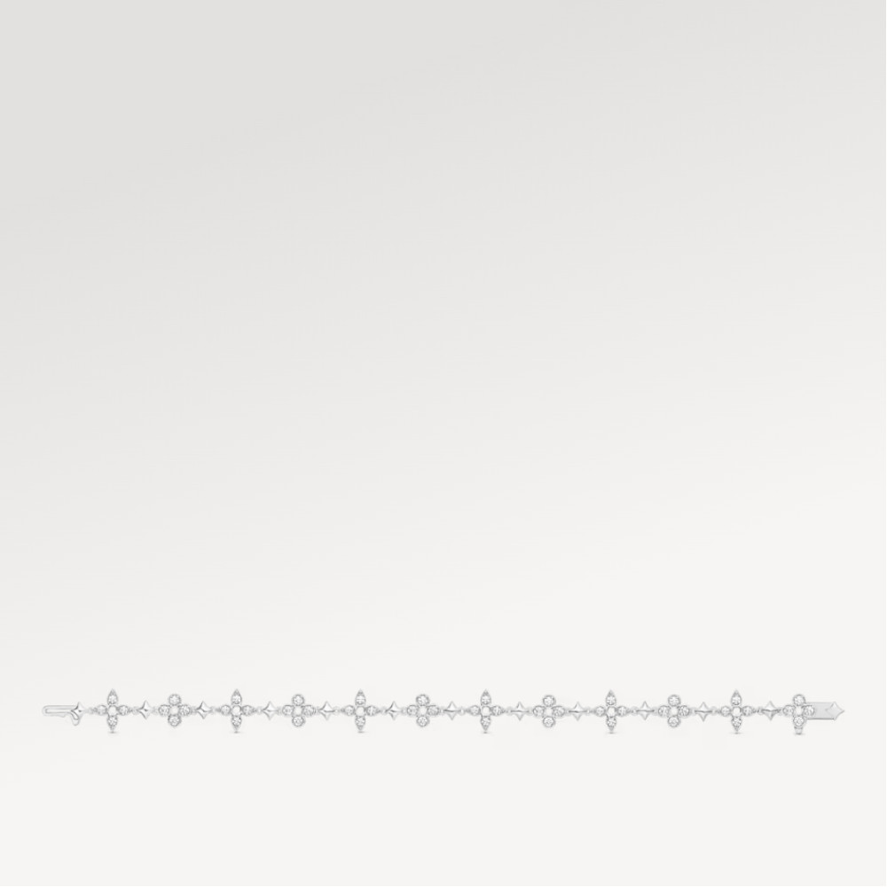 Dentelle One Row Bracelet, White Gold And Diamonds Dentelle One Row Bracelet, White Gold And Diamonds