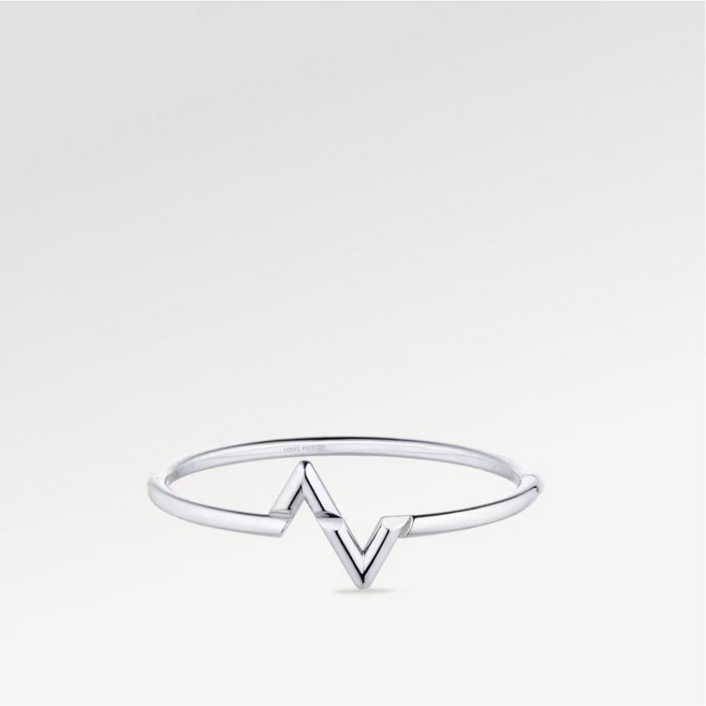 LV Volt Upside Down Bracelet, White Gold