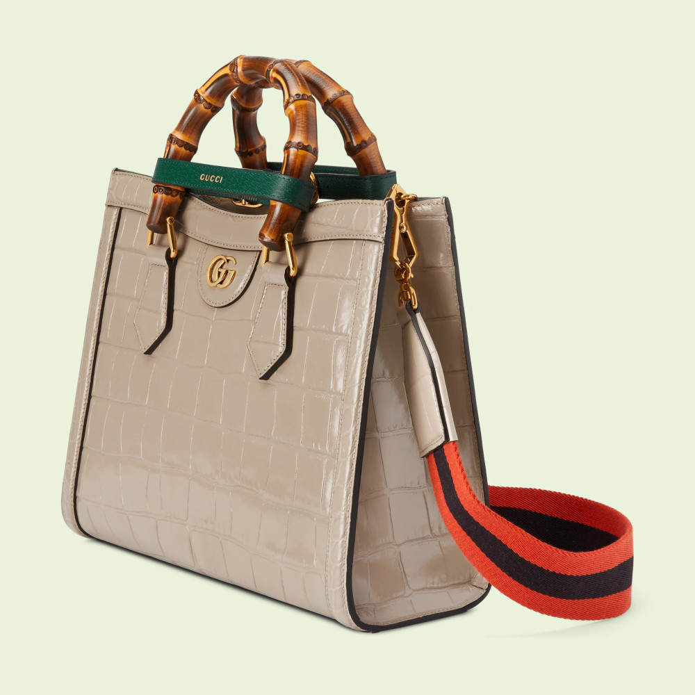 GUCCI DIANA SMALL CROCODILE TOTE BAG GUCCI DIANA SMALL CROCODILE TOTE BAG
