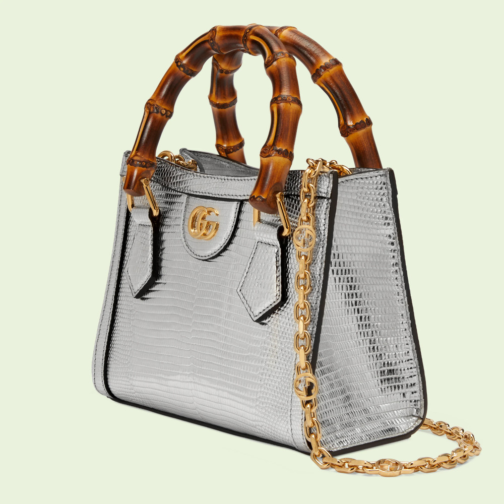 GUCCI DIANA MINI LIZARD TOTE BAG GUCCI DIANA MINI LIZARD TOTE BAG