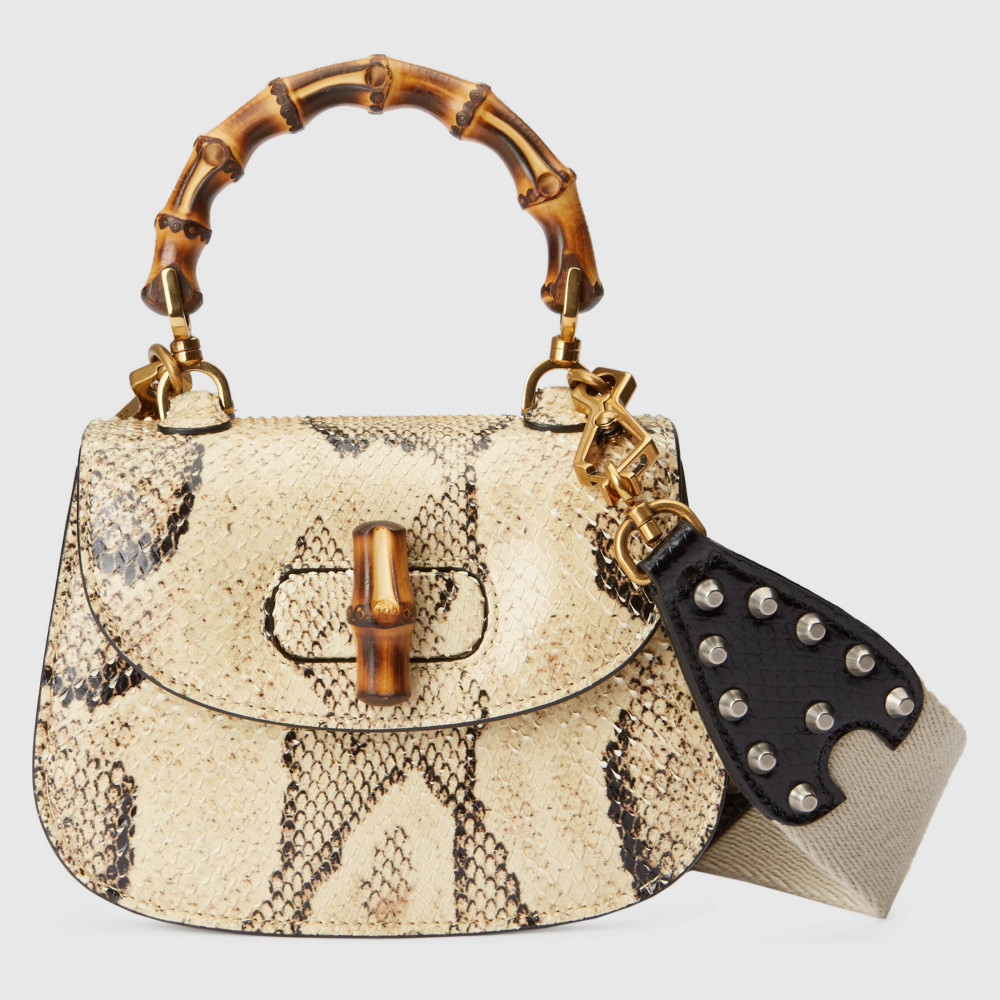 GUCCI BAMBOO 1947 PYTHON MINI BAG