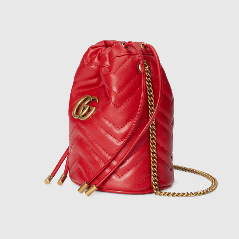 GG MARMONT MATELASSÉ MINI BUCKET BAG