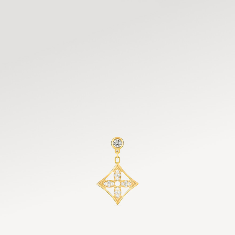 Idylle Blossom Ear Stud, Yellow Gold And Diamonds - Per Unit Idylle Blossom Ear Stud, Yellow Gold And Diamonds - Per Unit