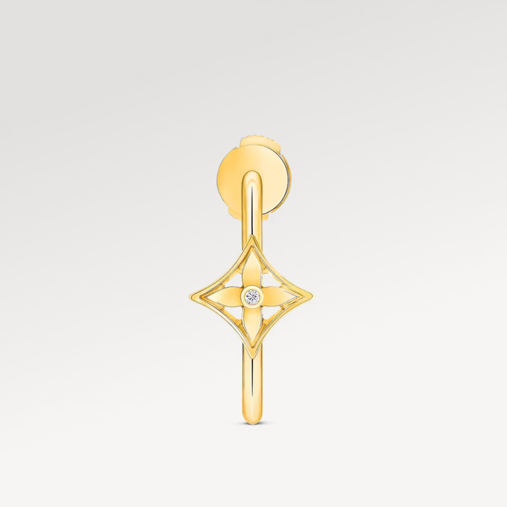 Idylle Blossom Small Hoop, Yellow Gold And Diamond - Per Unit Idylle Blossom Small Hoop, Yellow Gold And Diamond - Per Unit