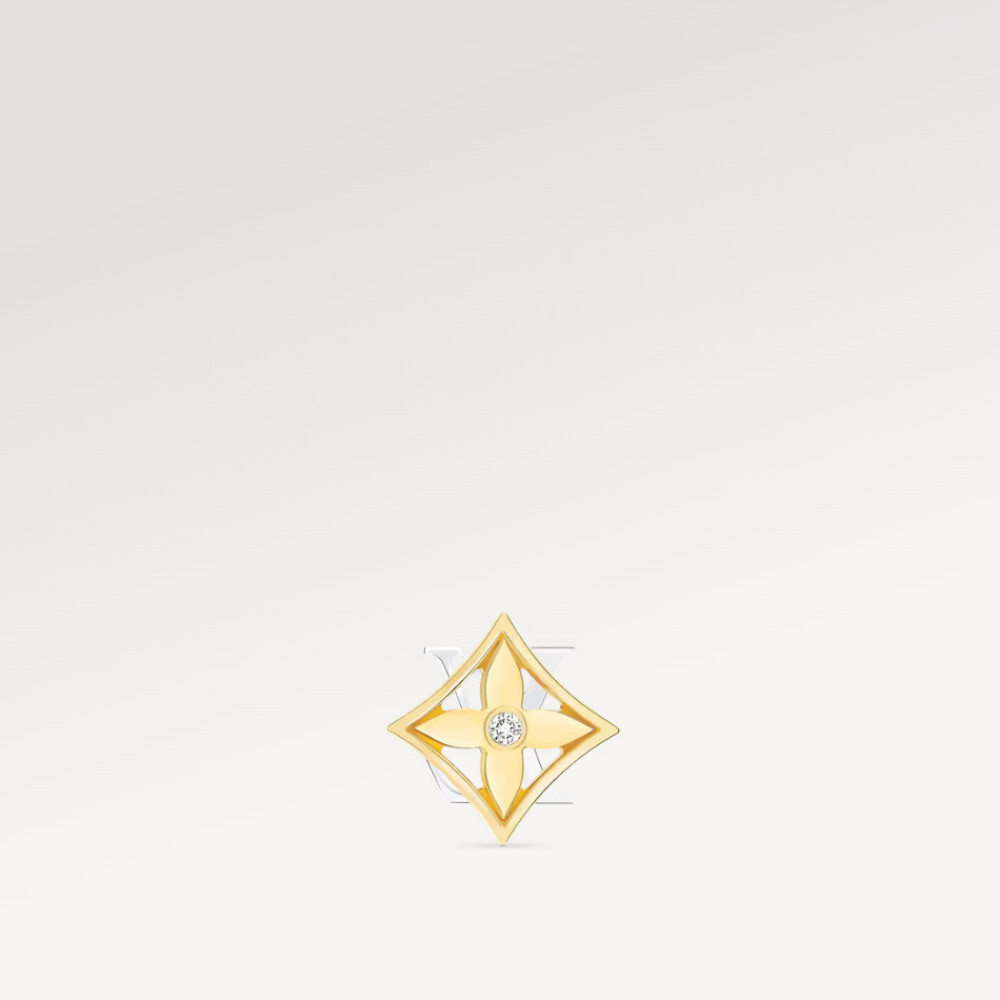Idylle Blossom Reversible Stud, Yellow And White Gold And Diamond - Per Unit Idylle Blossom Reversible Stud, Yellow And White Gold And Diamond - Per Unit