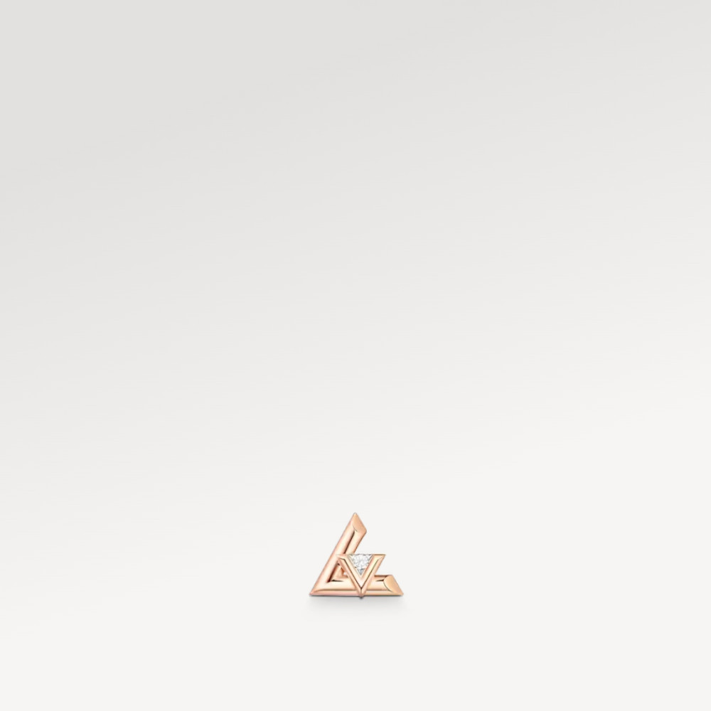 LV Volt One Stud, Pink Gold And Diamond - Per Unit LV Volt One Stud, Pink Gold And Diamond - Per Unit