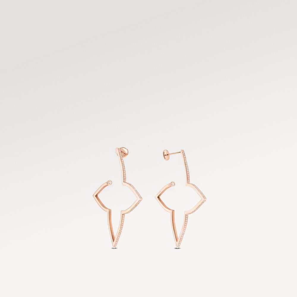 Louis Vuitton Blossom XL Hoops, Pink Gold and Diamonds Louis Vuitton Blossom XL Hoops, Pink Gold and Diamonds