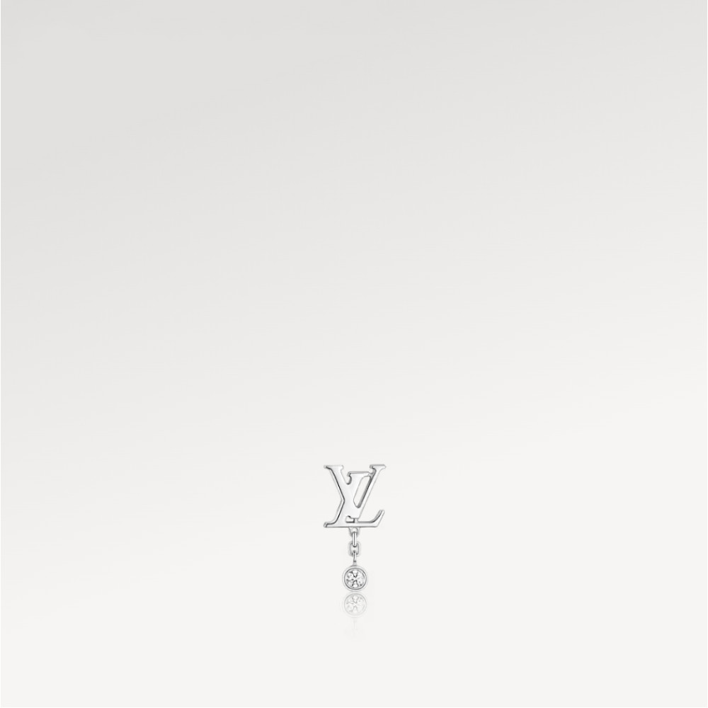 Idylle Blossom LV Ear Stud, White Gold And Diamond - Per Unit
