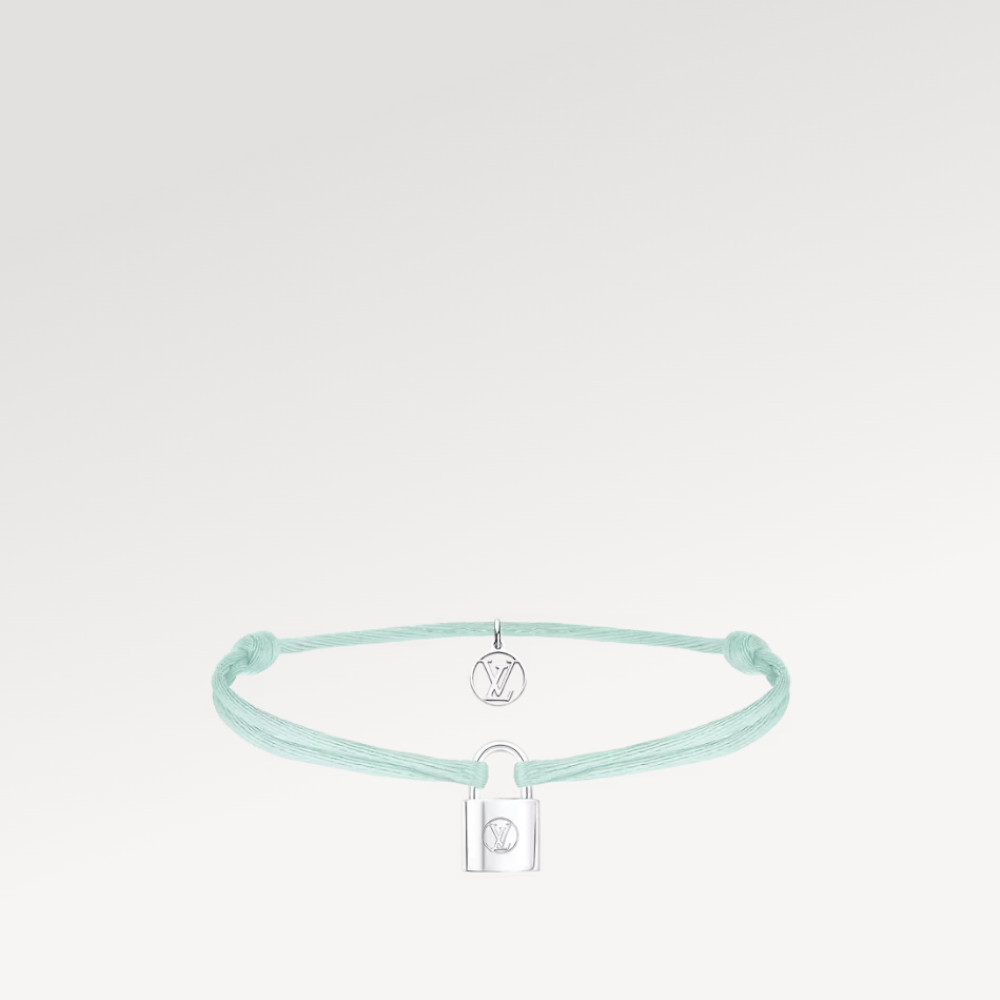 Silver Lockit X Doudou Louis Bracelet, Recycled SiLVer And Organic Cotton Cord Silver Lockit X Doudou Louis Bracelet, Recycled SiLVer And Organic Cotton Cord