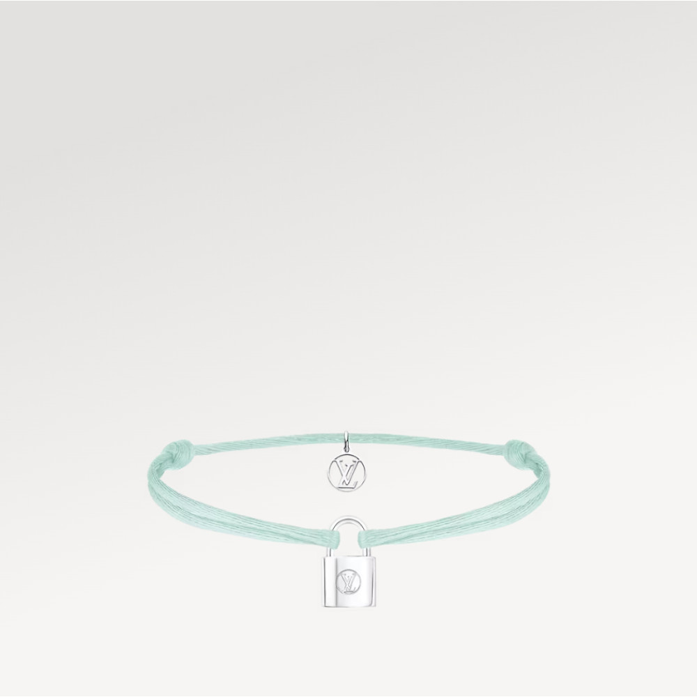 Silver Lockit X Doudou Louis Bracelet, Recycled SiLVer And Organic Cotton Cord