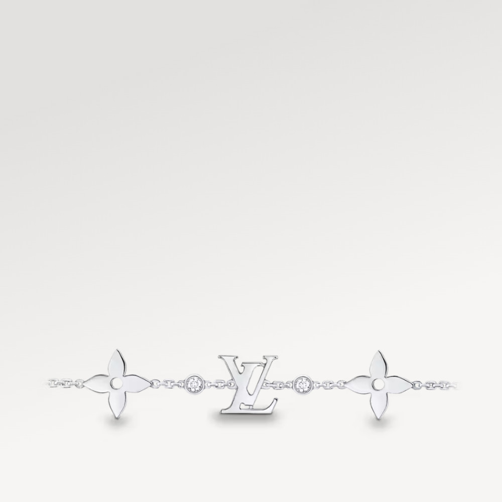 IDYLLE BLOSSOM MONOGRAM BRACELET, WHITE GOLD AND DIAMONDS IDYLLE BLOSSOM MONOGRAM BRACELET, WHITE GOLD AND DIAMONDS