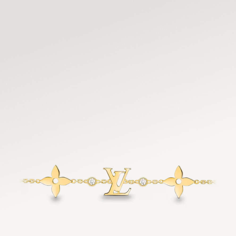 IDYLLE BLOSSOM MONOGRAM BRACELET, YELLOW GOLD AND DIAMONDS IDYLLE BLOSSOM MONOGRAM BRACELET, YELLOW GOLD AND DIAMONDS
