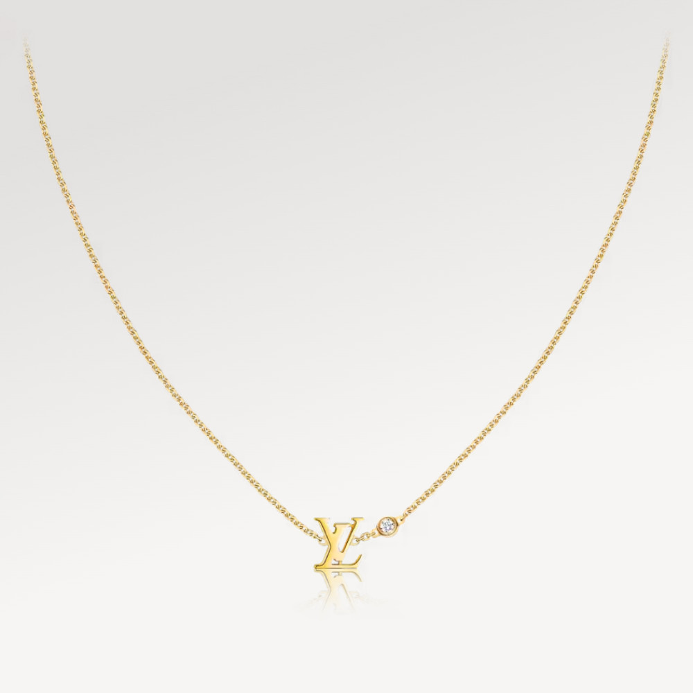 Idylle Blossom LV Pendant, Yellow gold and diamond