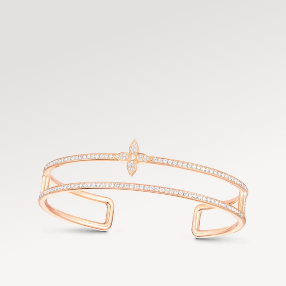 Idylle Blossom Two-Row Bracelet, Pink Gold And Diamonds Idylle Blossom Two-Row Bracelet, Pink Gold And Diamonds