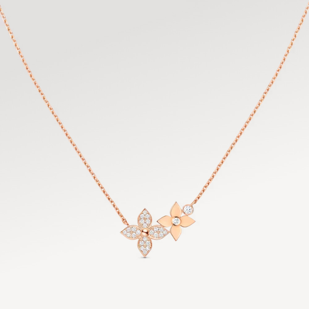 Idylle Blossom Necklace, Pink Gold and Diamonds Idylle Blossom Necklace, Pink Gold and Diamonds