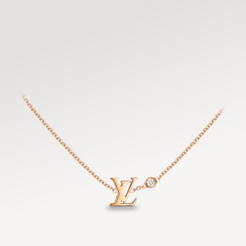 IDYLLE BLOSSOM LV PENDANT, PINK GOLD AND DIAMOND