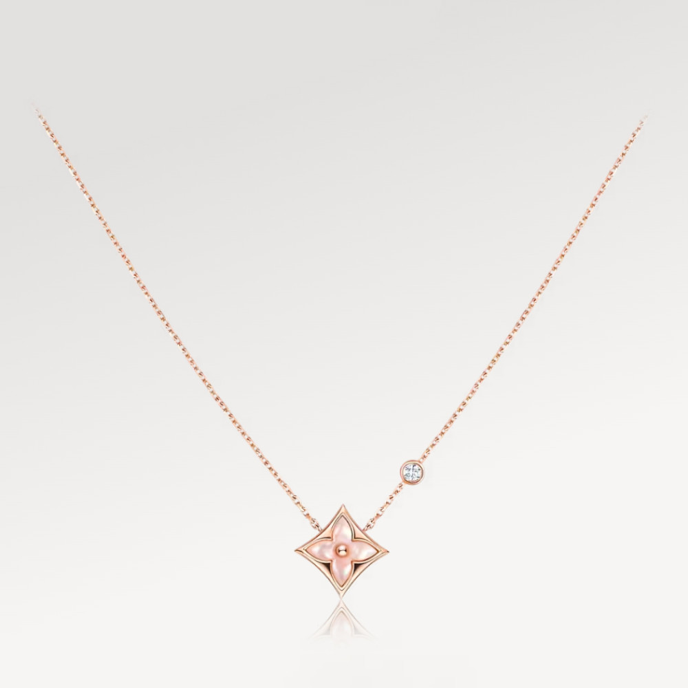 Color Blossom BB Star Pendant, Pink gold, Pink Mother-of-Pearl and diamond Color Blossom BB Star Pendant, Pink gold, Pink Mother-of-Pearl and diamond