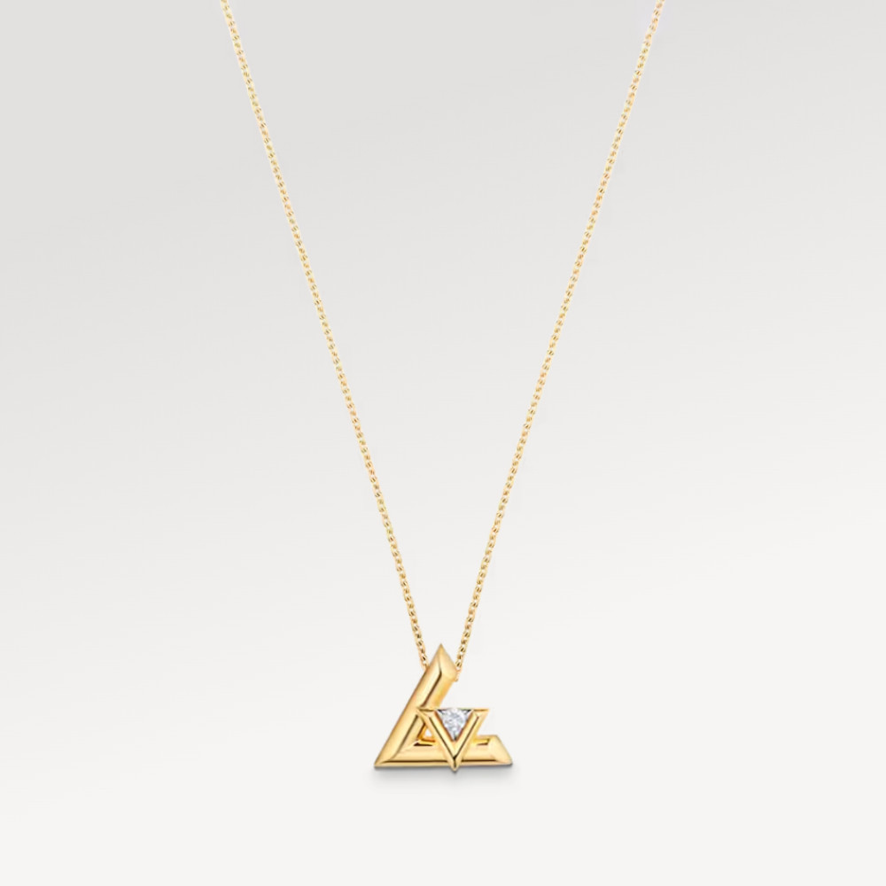 LV Volt One Large Pendant, Yellow Gold And Diamond LV Volt One Large Pendant, Yellow Gold And Diamond