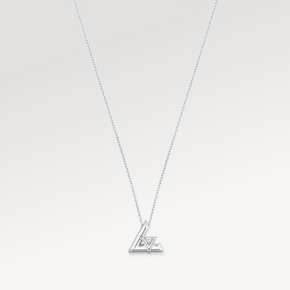 LV Volt One Small Pendant, White Gold And Diamond LV Volt One Small Pendant, White Gold And Diamond