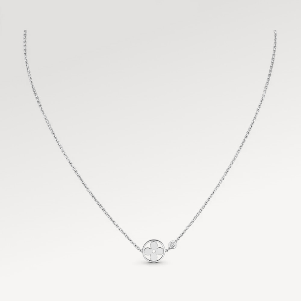 Idylle Blossom pendant, white gold and diamond Idylle Blossom pendant, white gold and diamond