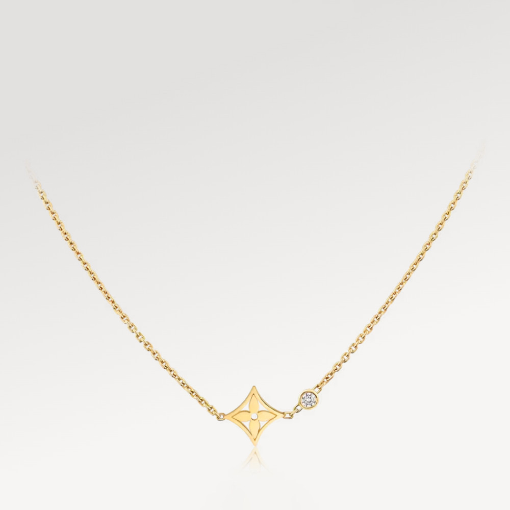 Idylle Blossom pendant, yellow gold and diamond Idylle Blossom pendant, yellow gold and diamond