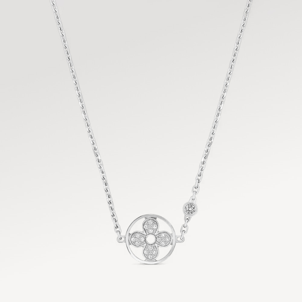 Idylle Blossom Pendant, White Gold And Diamonds Idylle Blossom Pendant, White Gold And Diamonds