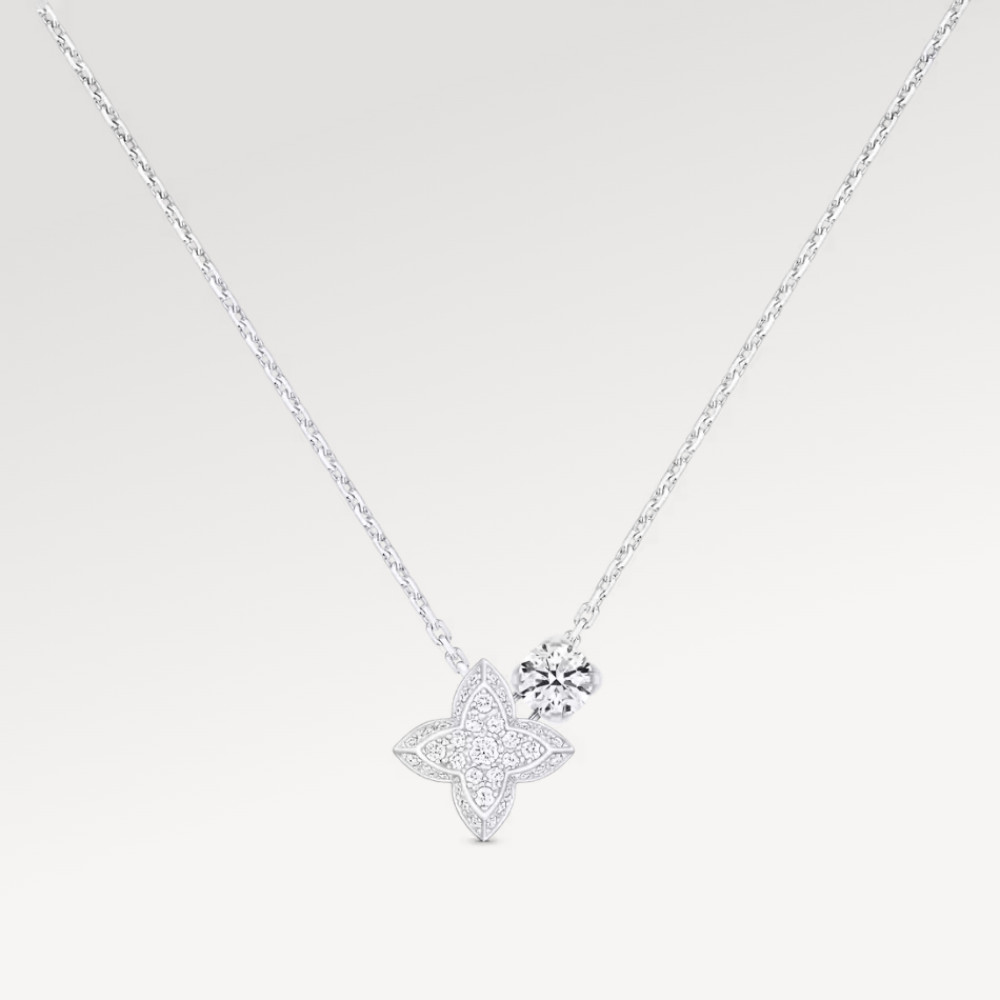 LV Diamonds Double Pendant, Round Brilliant cut LV Diamonds Double Pendant, Round Brilliant cut