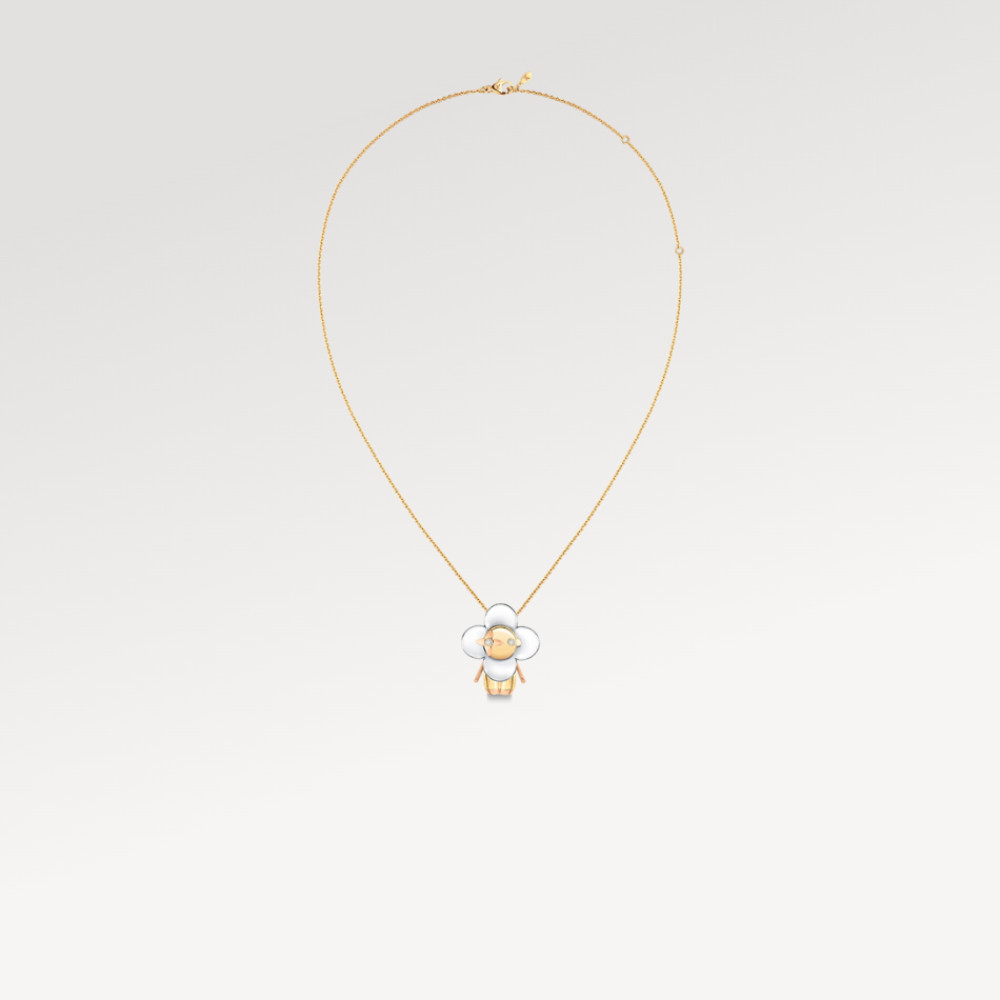 Vivienne Large Pendant, 3 Golds and Diamonds Vivienne Large Pendant, 3 Golds and Diamonds