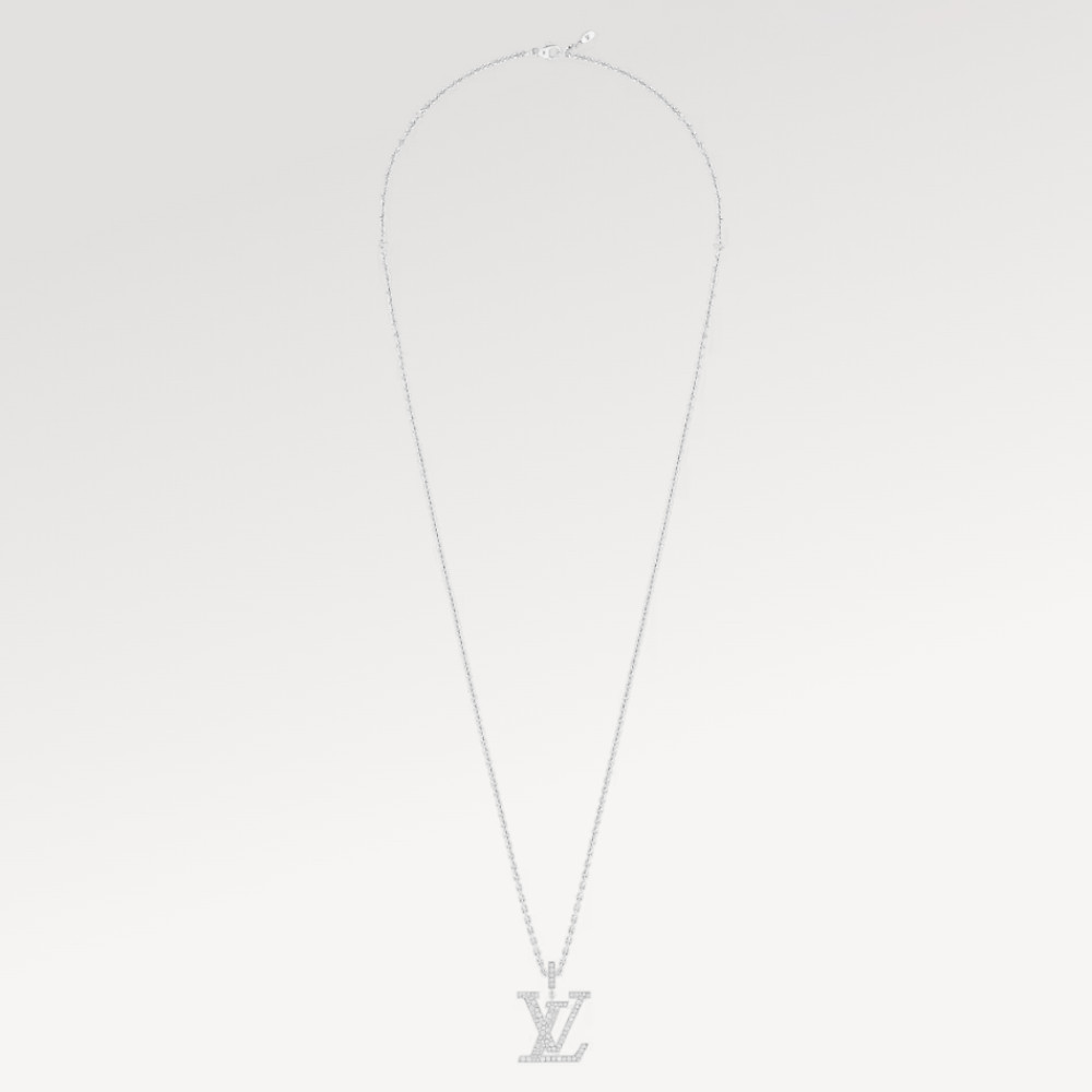 LV Large Pendant, White Gold And Diamonds Q93821 LV Large Pendant, White Gold And Diamonds Q93821