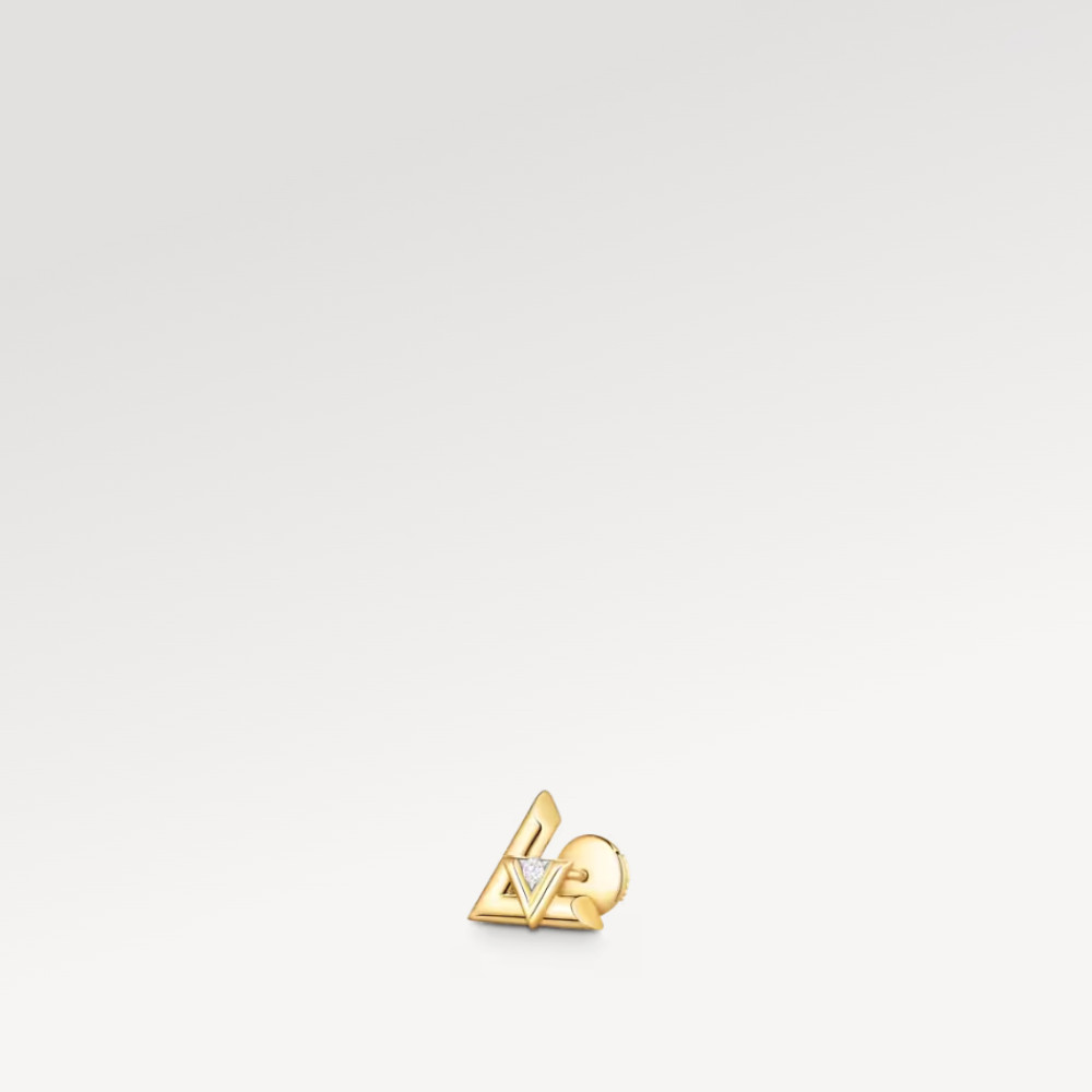 LV Volt One Stud, Yellow Gold And Diamond - Per Unit LV Volt One Stud, Yellow Gold And Diamond - Per Unit