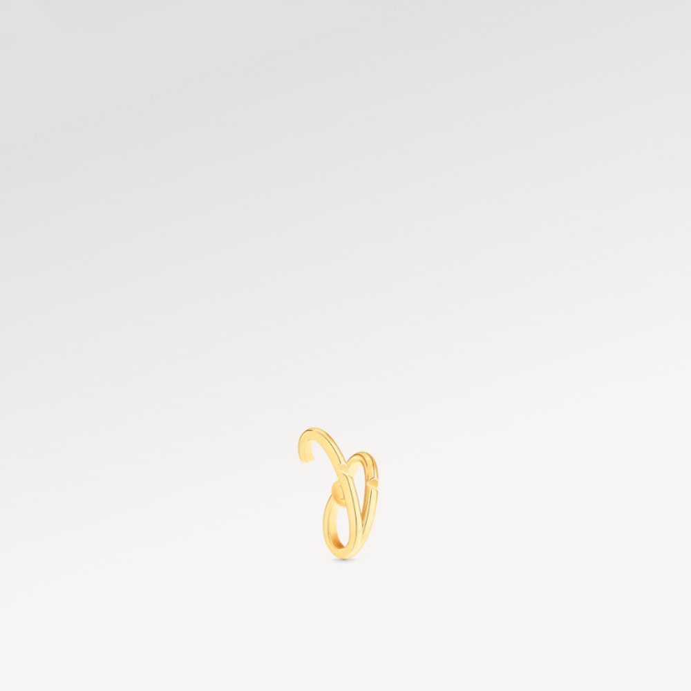 LV Volt Upside Down Ear Cuff, Yellow Gold - Per Unit LV Volt Upside Down Ear Cuff, Yellow Gold - Per Unit