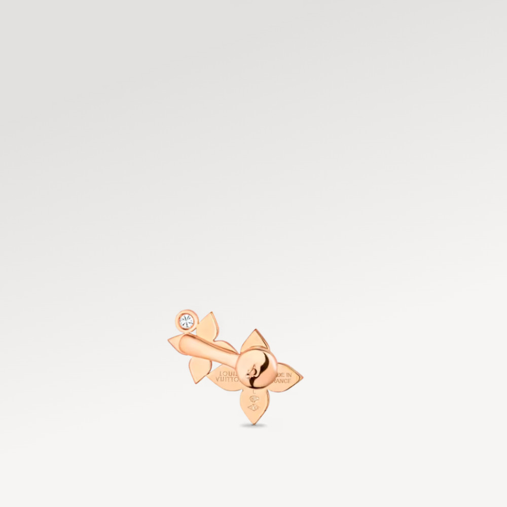 Idylle Blossom Left Earring, Pink Gold And Diamonds - Per Unit Idylle Blossom Left Earring, Pink Gold And Diamonds - Per Unit