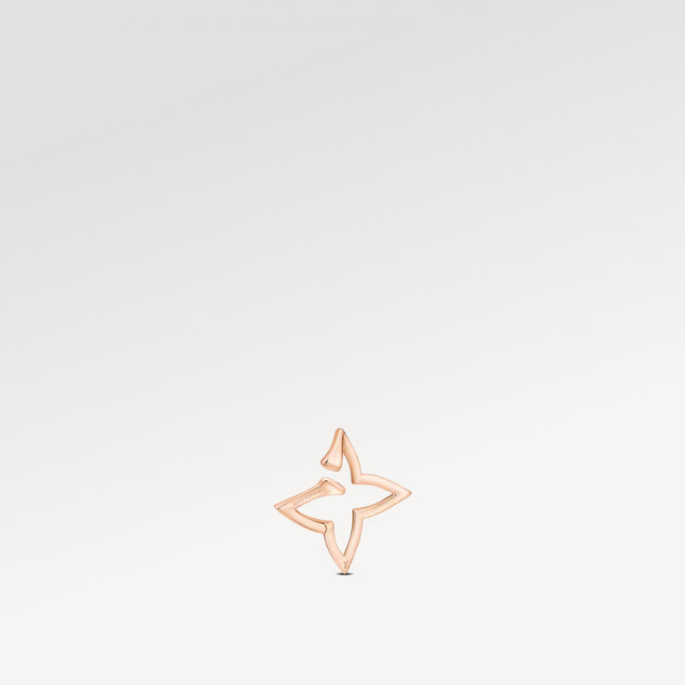 Louis Vuitton Blossom Overlap Hoop, Pink Gold and Diamonds