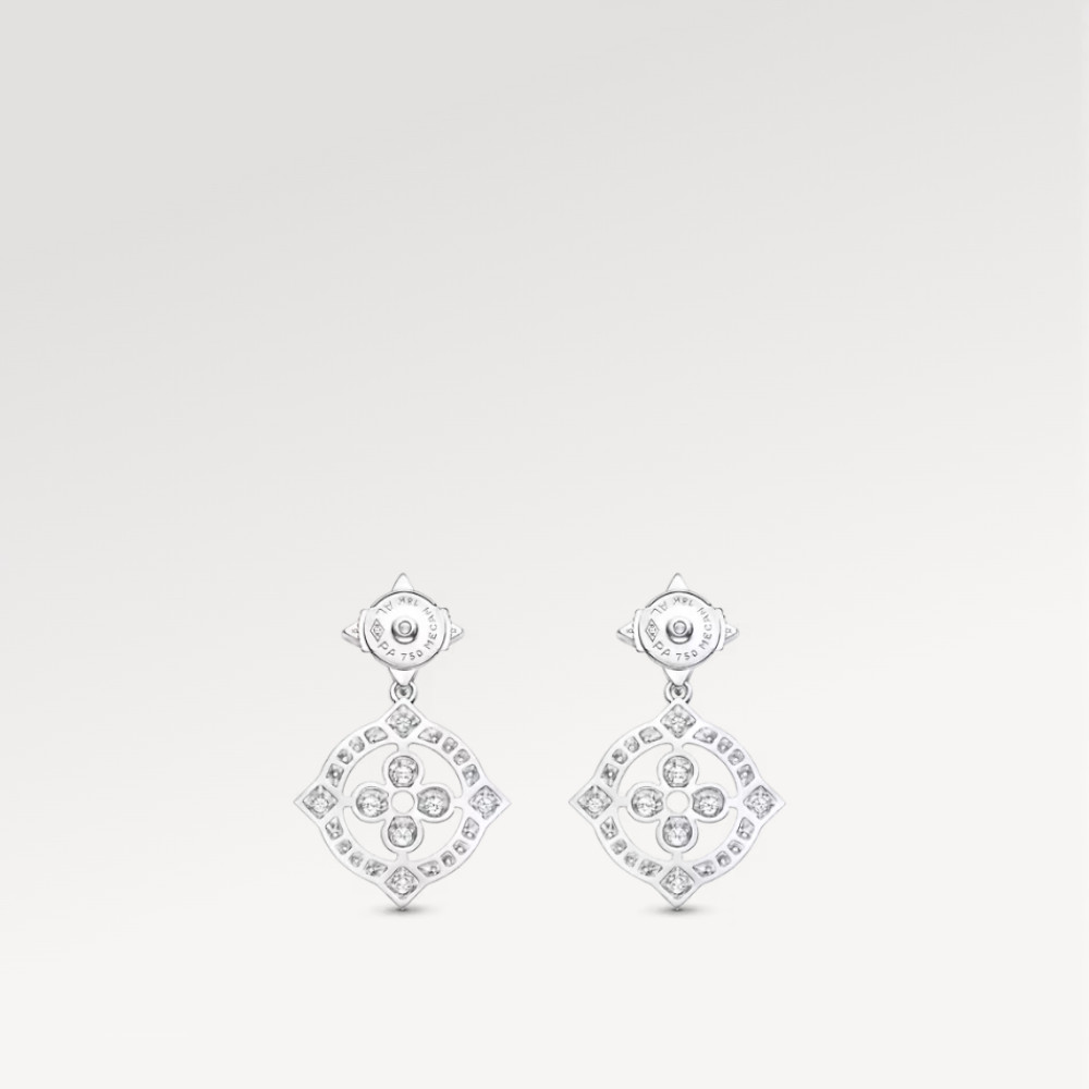 Dentelle Earrings, White Gold And Diamonds Dentelle Earrings, White Gold And Diamonds
