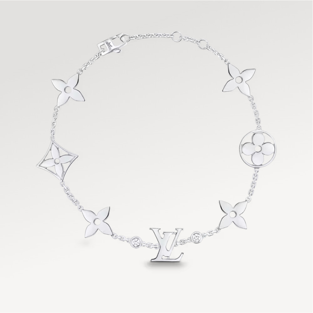 IDYLLE BLOSSOM MONOGRAM BRACELET, WHITE GOLD AND DIAMONDS IDYLLE BLOSSOM MONOGRAM BRACELET, WHITE GOLD AND DIAMONDS