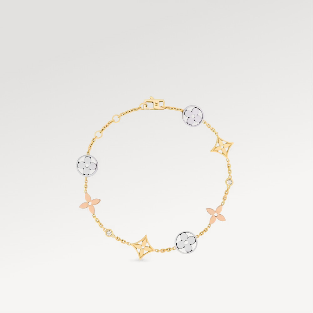 Idylle Blossom bracelet, 3 golds and diamonds Idylle Blossom bracelet, 3 golds and diamonds