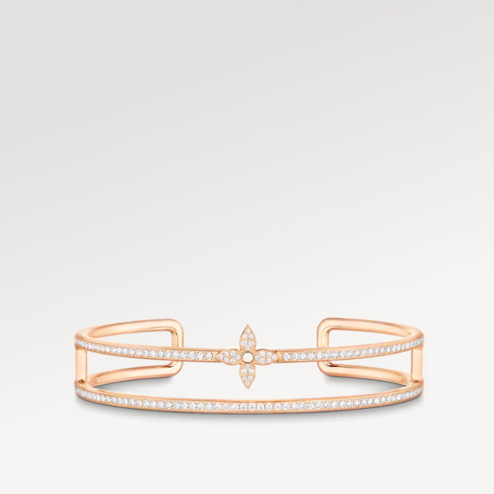 Idylle Blossom Two-Row Bracelet, Pink Gold And Diamonds Idylle Blossom Two-Row Bracelet, Pink Gold And Diamonds