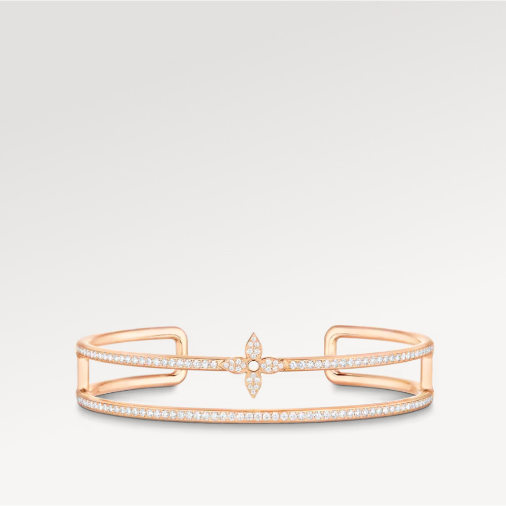 Idylle Blossom Two-Row Bracelet, Pink Gold And Diamonds Idylle Blossom Two-Row Bracelet, Pink Gold And Diamonds