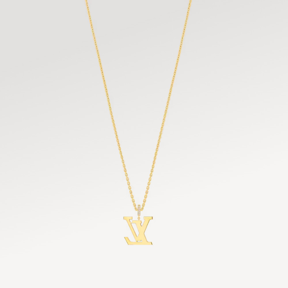 LV Large Pendant, Yellow Gold And Diamonds LV Large Pendant, Yellow Gold And Diamonds