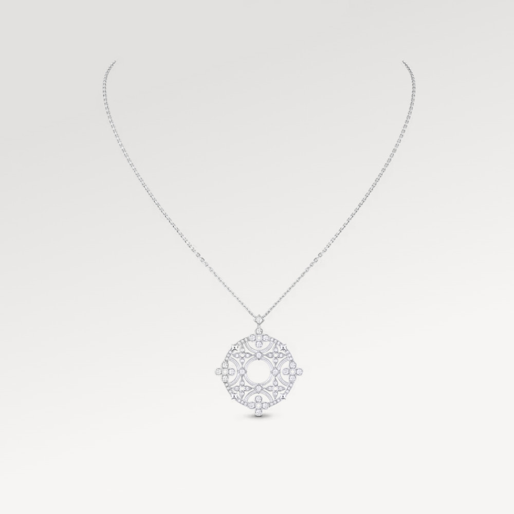 Dentelle Medallion, White Gold And Diamonds Dentelle Medallion, White Gold And Diamonds