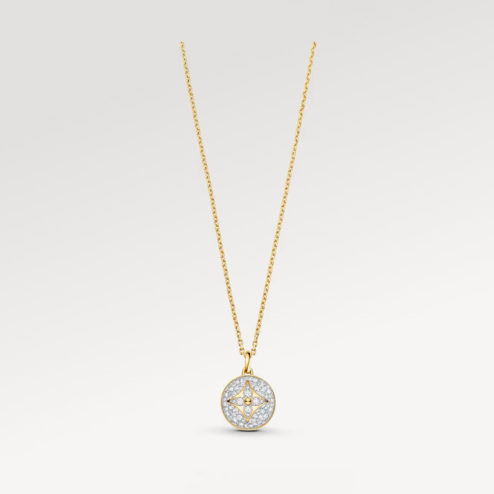 Color Blossom Medallion, Yellow Gold, White Gold And Diamonds