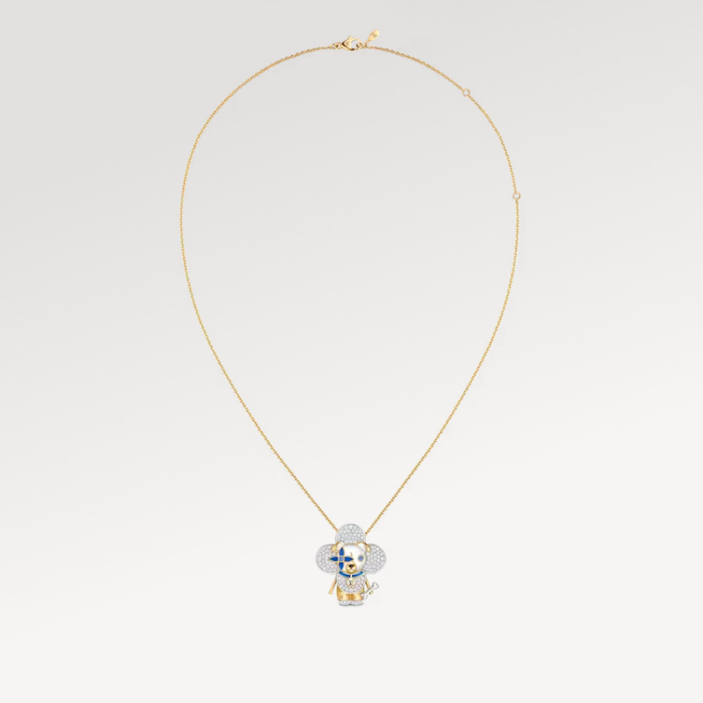 Vivienne Dog Pendant, Yellow Gold, White Gold, Lacquer, Diamonds & Colored Gemstones Vivienne Dog Pendant, Yellow Gold, White Gold, Lacquer, Diamonds & Colored Gemstones
